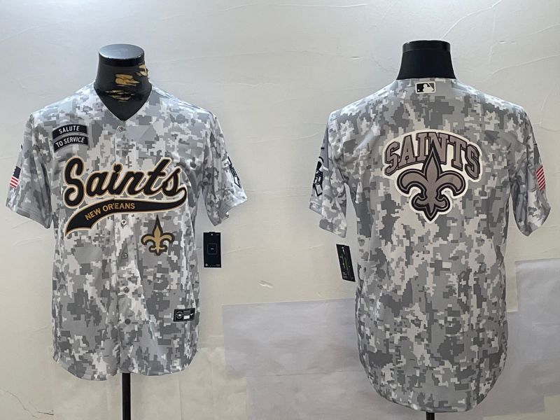 Men New Orleans Saints Blank Nike Arctic Camo 2024 Salute to Service Limited NFL Jersey style 11->new orleans saints->NFL Jersey